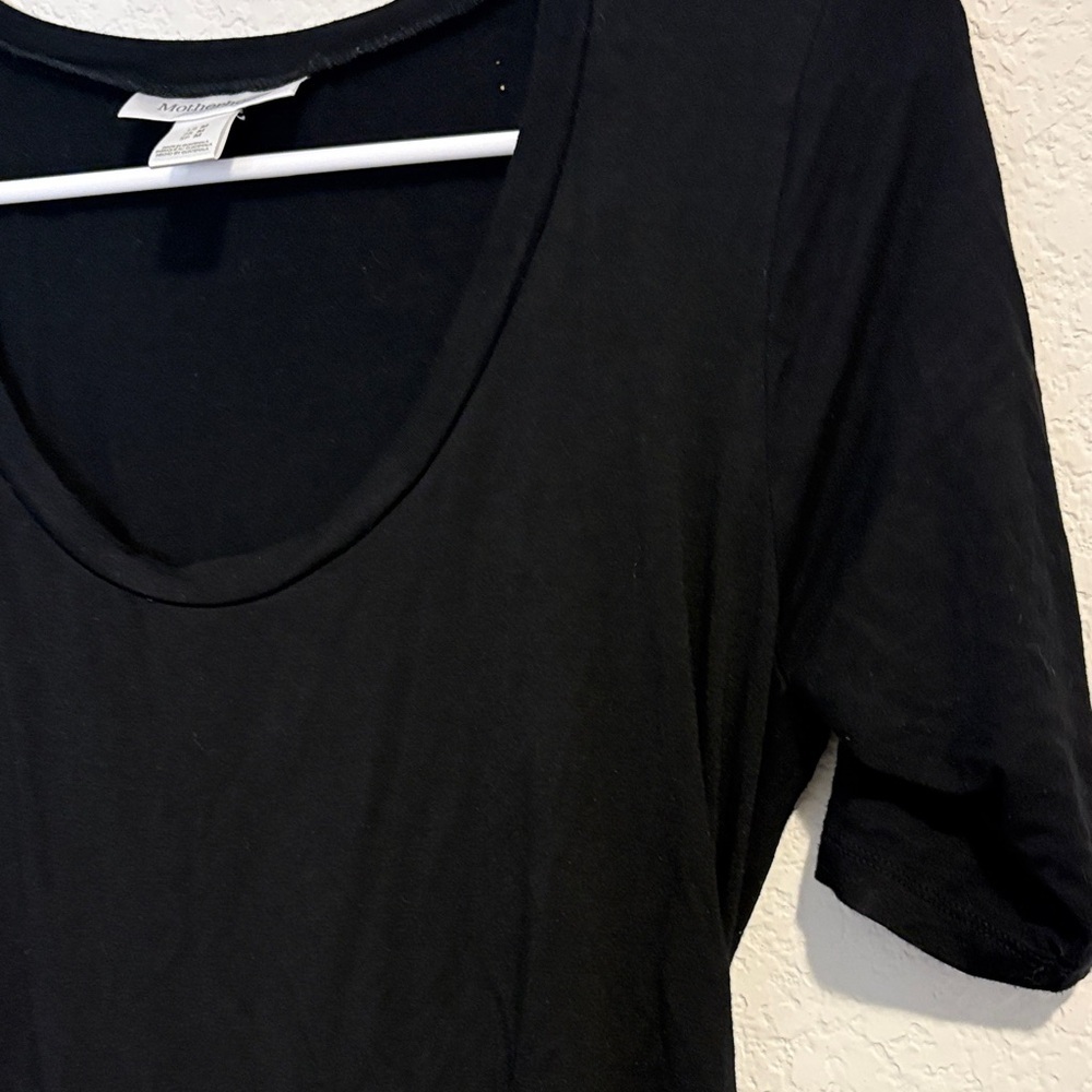 Motherhood Classic Black half Sleeve midi Dress - Picture 3 of 4